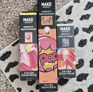 Make Market Diamond Art Kit Set of Three - Pop Art Cowgirl Summer